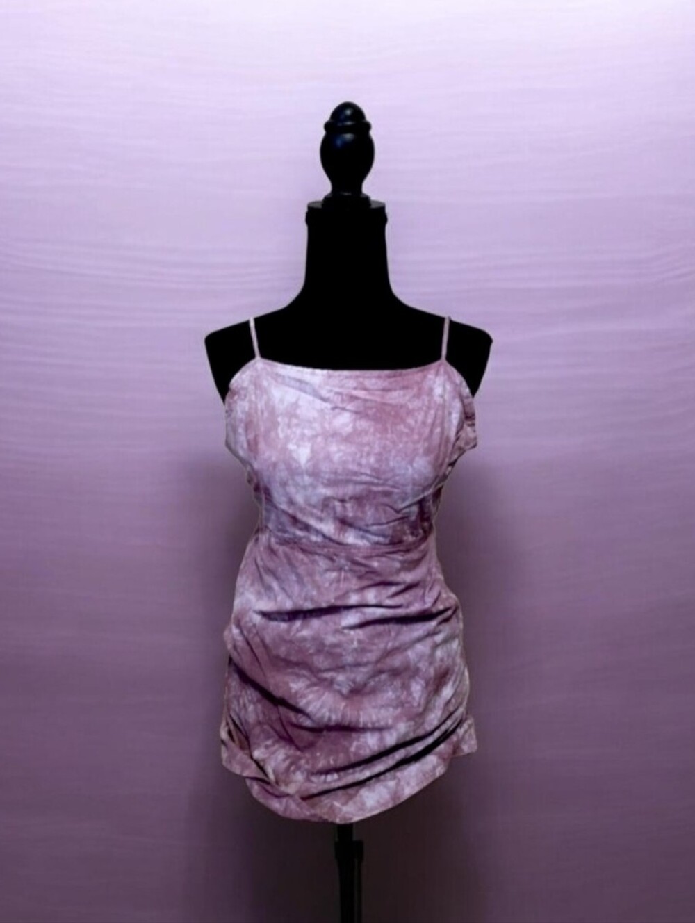 Cotton Candy Tie-Dye Mini Dress - Purple